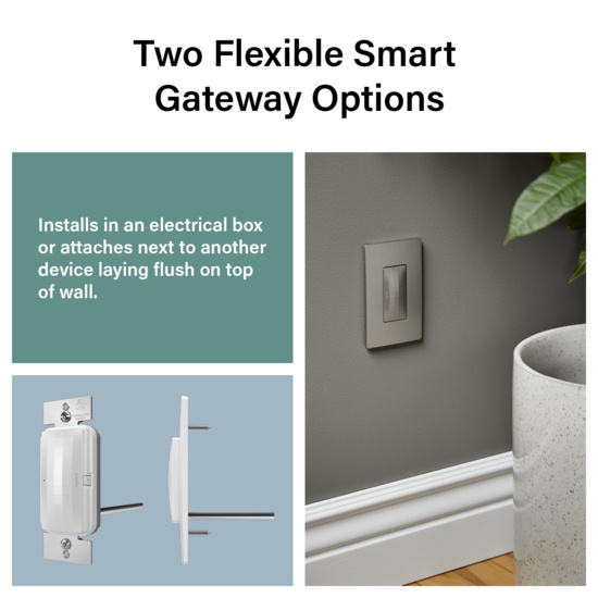 radiant® Wired Remote Smart Fan Controller with Netatmo, White