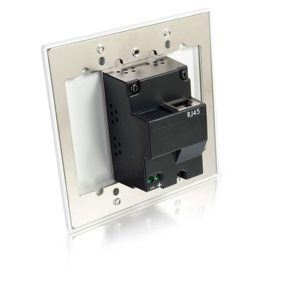 HDMIÂ® HDBaseT and Serial RS232 over Cat5 Extender Double Gang Wall Plate Receiver