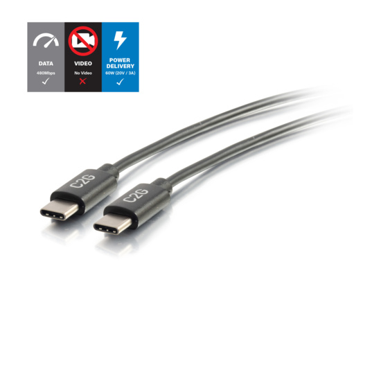 USB-C 2.0 Male to Male Cable (3A)