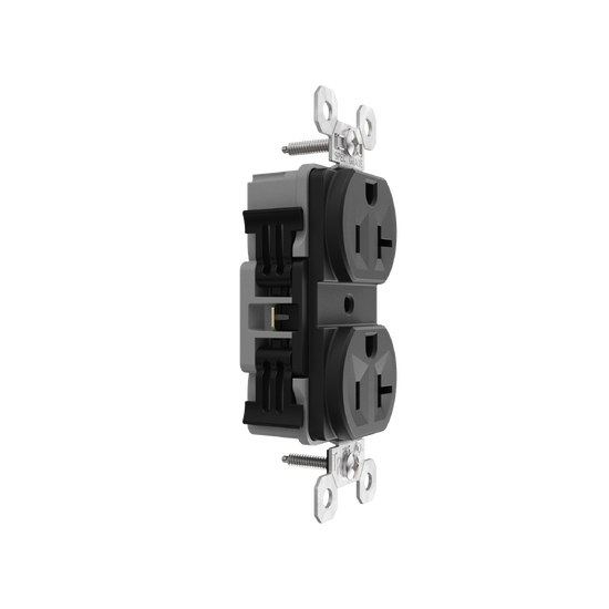 PowerHold™ Duplex Receptacle, 20A, Black