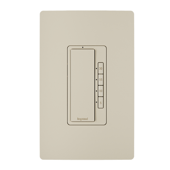 radiant 4-button countdown timer switch in ivory