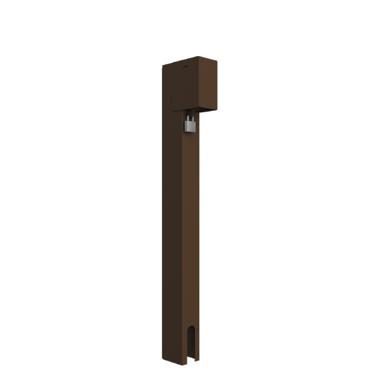 Brown Direct Bury Power Pedestal (XPPDB1G16C-BR) with Cover Locked